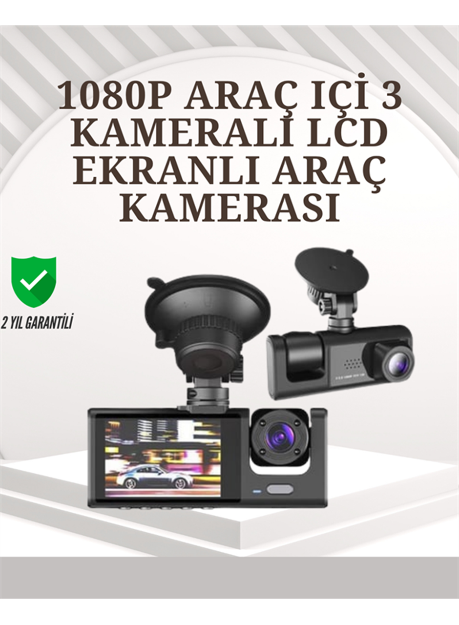 TA-01 1080P Ön 720P Arka ve İç Kamera Sistemli DVR