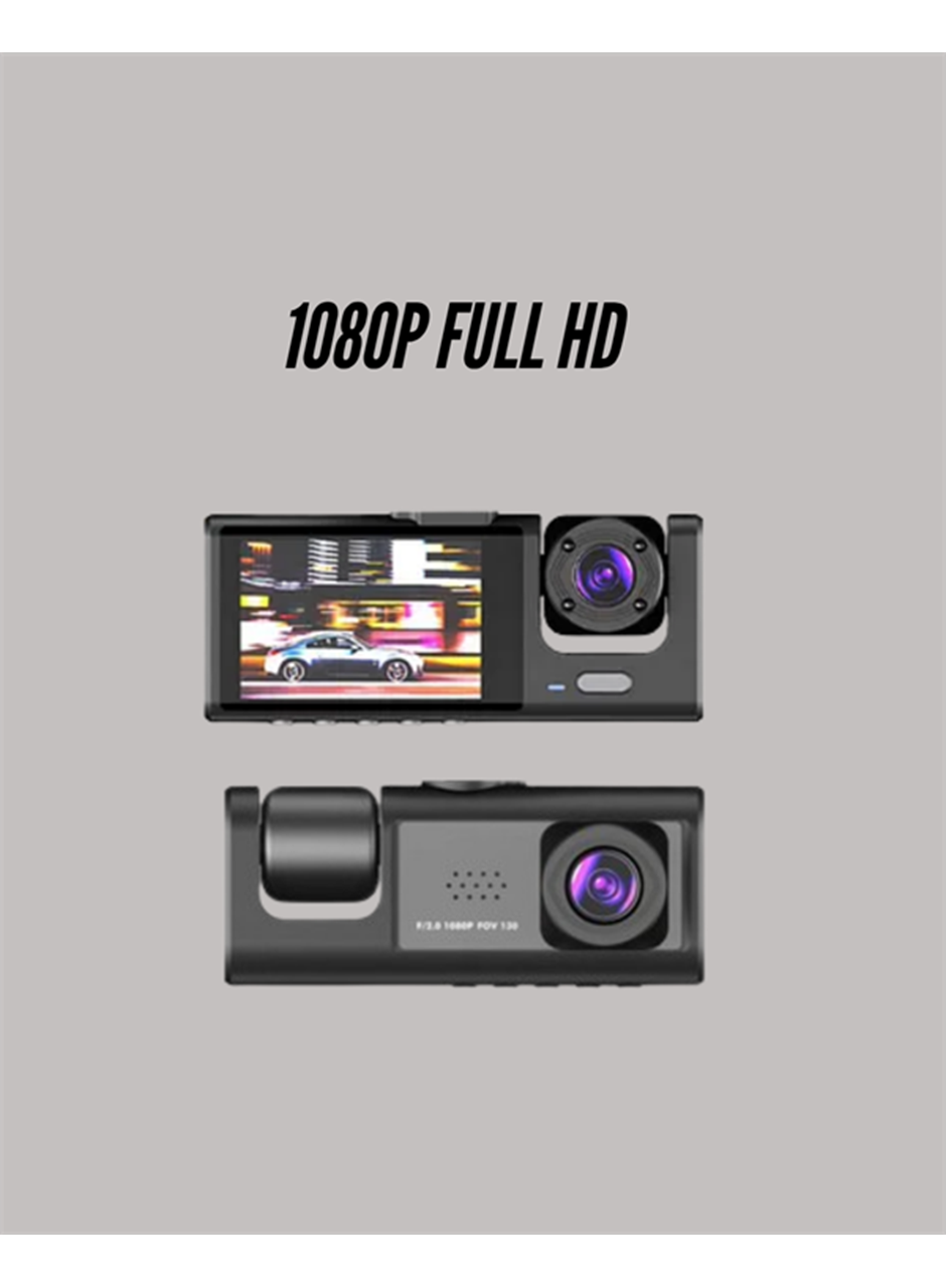 TA-01 1080P Ön 720P Arka ve İç Kamera Sistemli DVR