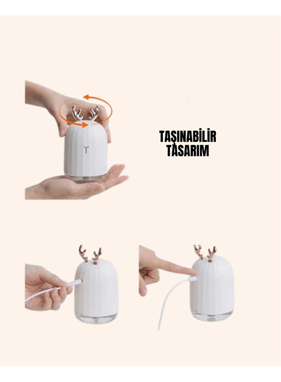 ABS+PP Malzemeli Taşınabilir 220 ml USB Mist Nemlendirici