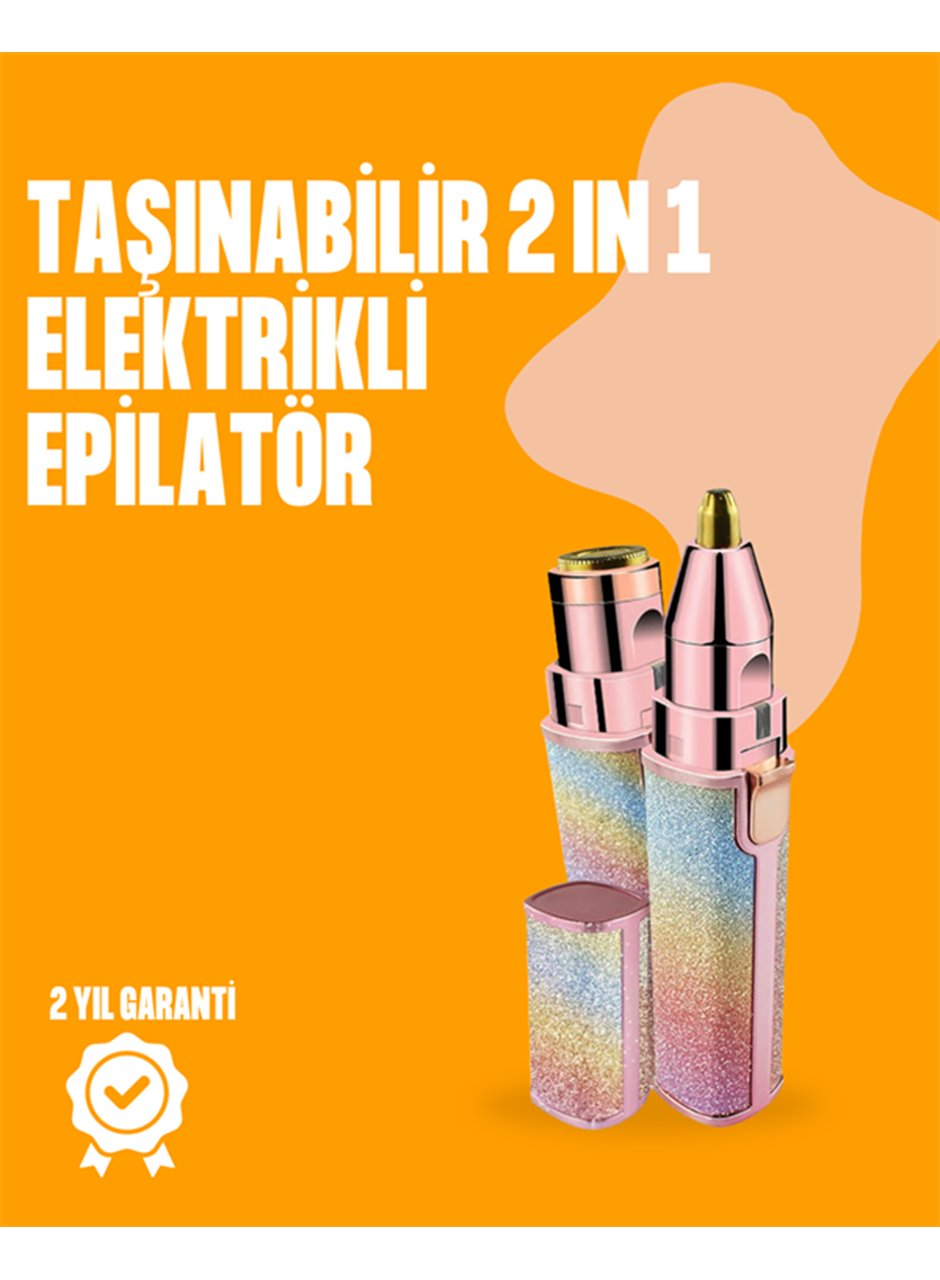 Mini USB Şarjlı Elektrikli Epilatör – Kaş ve Yüz Tüy Temizliği İçin 2'si 1 Arada
