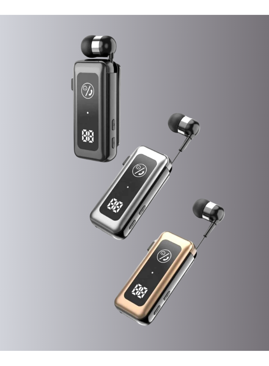 Dijital Ekranlı ve Hızlı Şarjlı Bluetooth 5.2 Makaralı Kulaklık