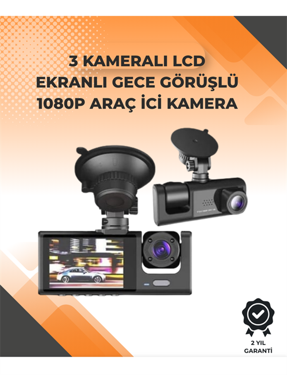 3 Kameralı Dashcam Sistem – Geri Görüş Yardımı, Park Koruması ve G-Sensör