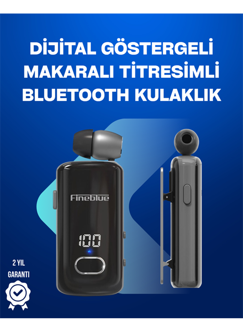 Fineblue F580 – Klipsli Bluetooth Kulaklık, Gürültü Engelleyici, Uzun Pil Ömürlü
