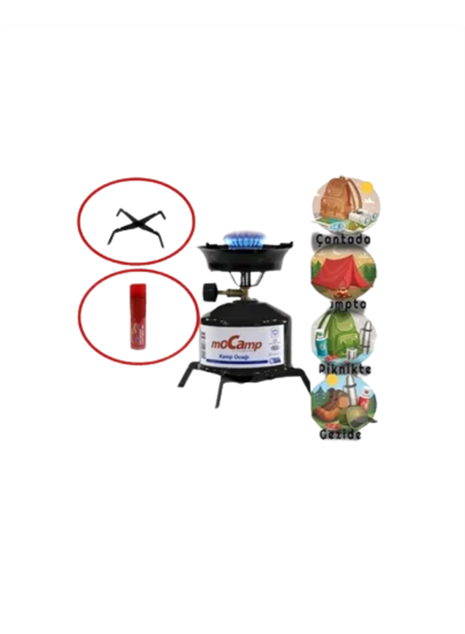 Kolay Ayarlanabilir Alevli ve Güvenli Metal Kamp Ocağı
