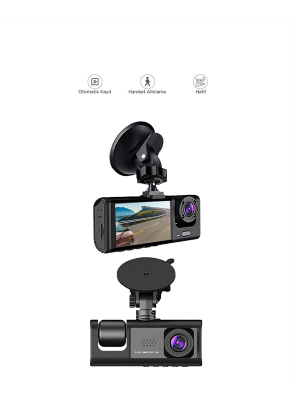 G-Sensör ve Hareket Algılama Destekli 1080p Araç İçi Güvenlik Kamerası