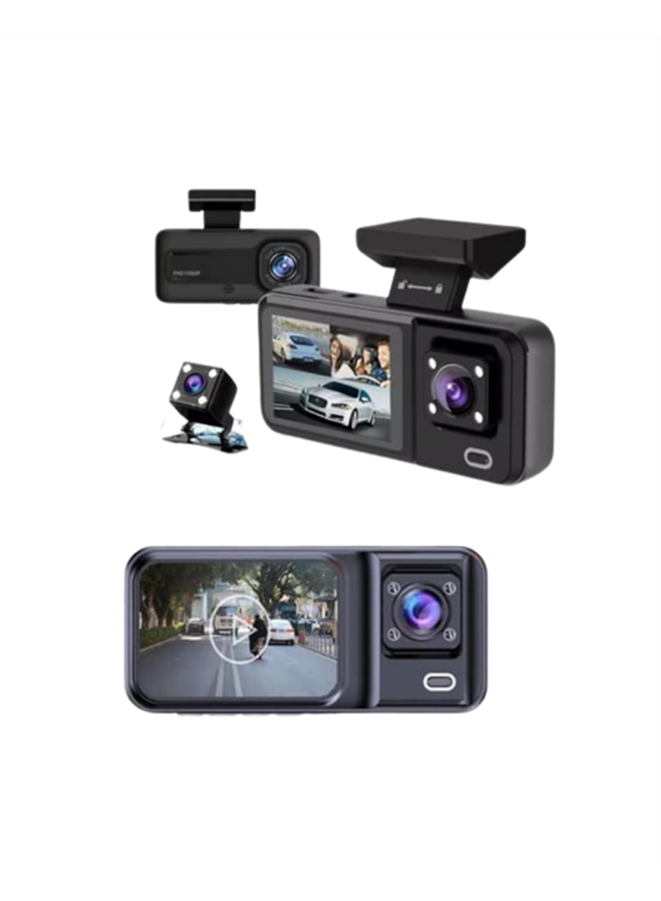 Geri Görüş Destekli Full HD Araç Kamerası – Gelişmiş 3 Kameralı Kayıt Çözümü