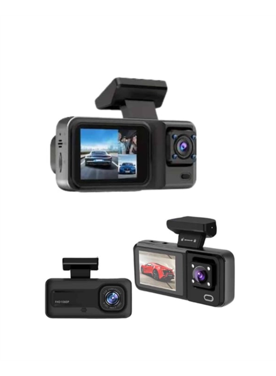 Sürüş ve Park Halinde Kesintisiz Güvenlik İçin 3 Kameralı Profesyonel Dashcam