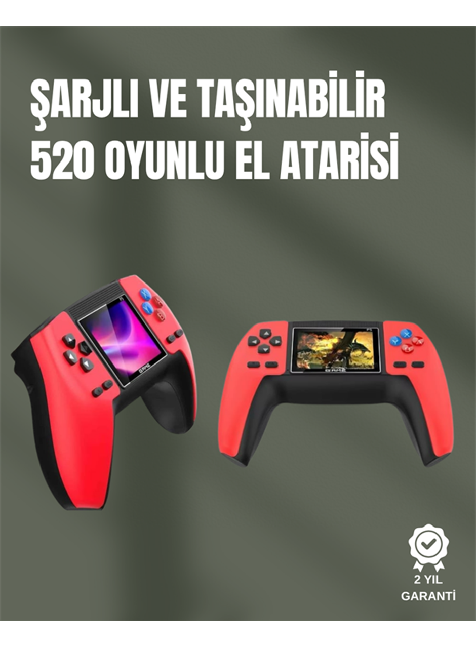 P5 GamePad Retro Konsol – Nostaljik Oyun Deneyimi, 520 Klasik Oyun Seçeneği