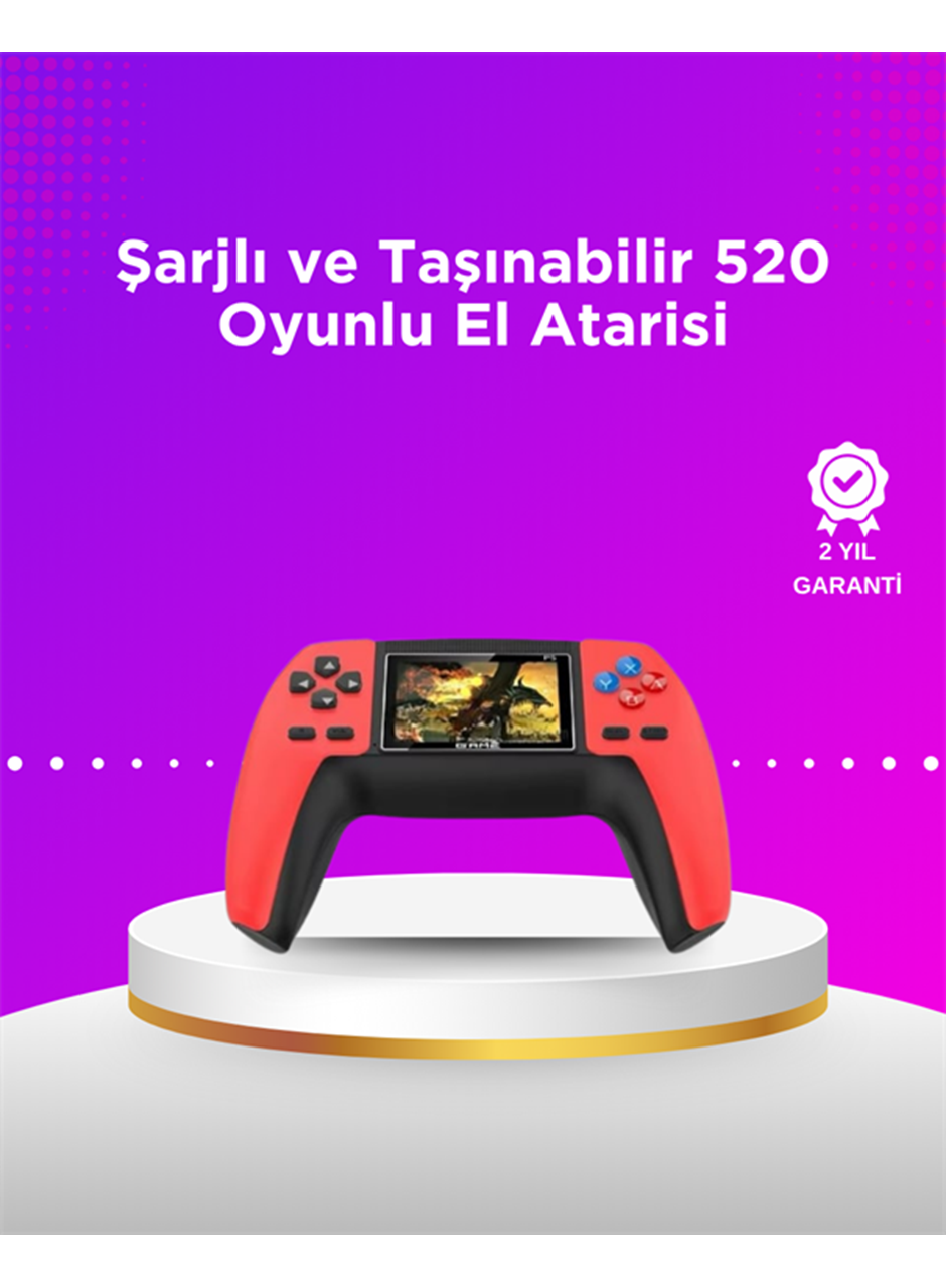 P5 Taşınabilir Retro Konsol – 520 Oyun, Ergonomik Tasarım, Nostaljik Eğlence