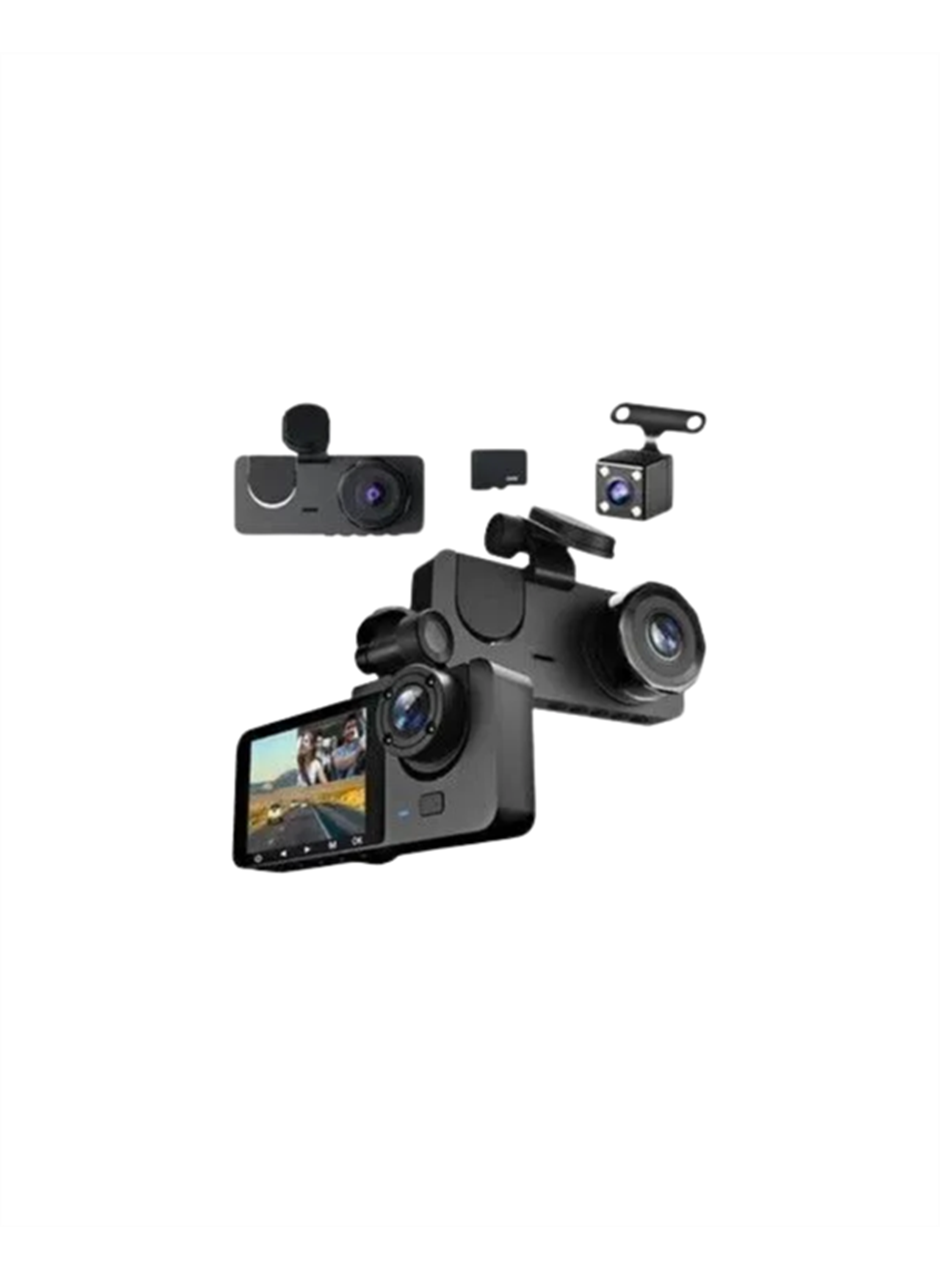 Full HD Çözünürlüklü Üç Kameralı Araç İçi Kamera – Park ve Sürüş Güvenliği