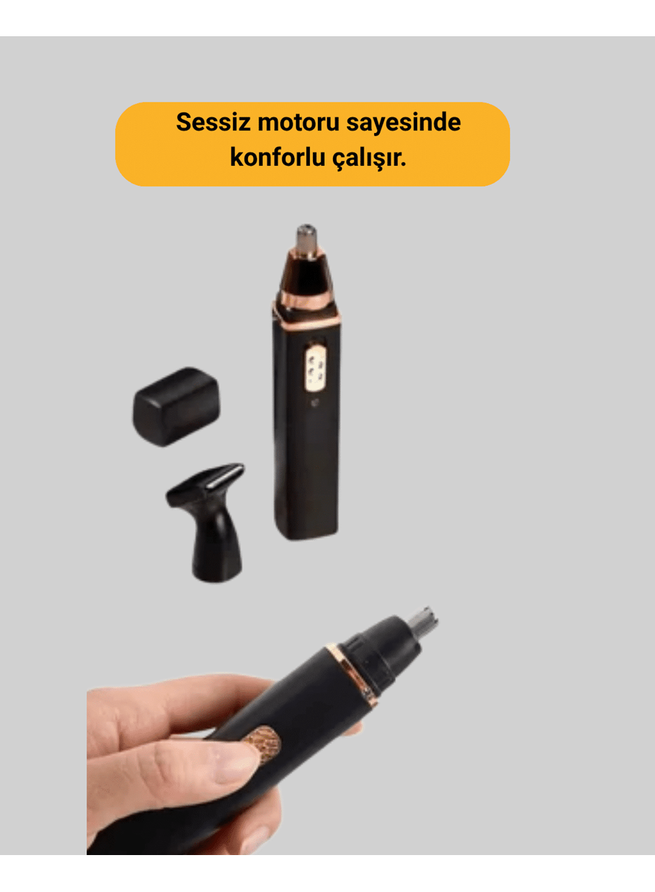 USB Şarjlı Sessiz Burun ve Kulak Kılı Temizleme Cihazı