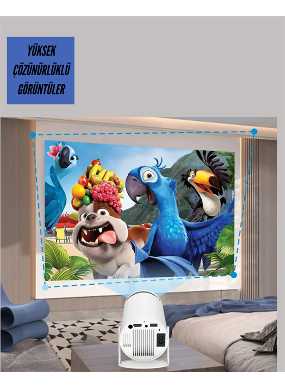 Taşınabilir Çok Fonksiyonlu Projeksiyon – Oyun, Sunum, Netflix ve Eğitim İçin