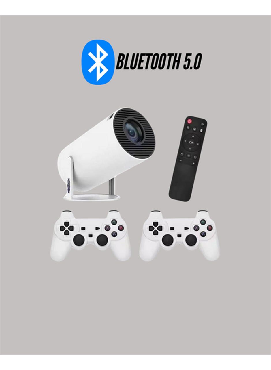 Kablosuz 4K Projeksiyon – Wi‑Fi 6 & Bluetooth 5.0 ile Oyun ve Uygulama Merkezli