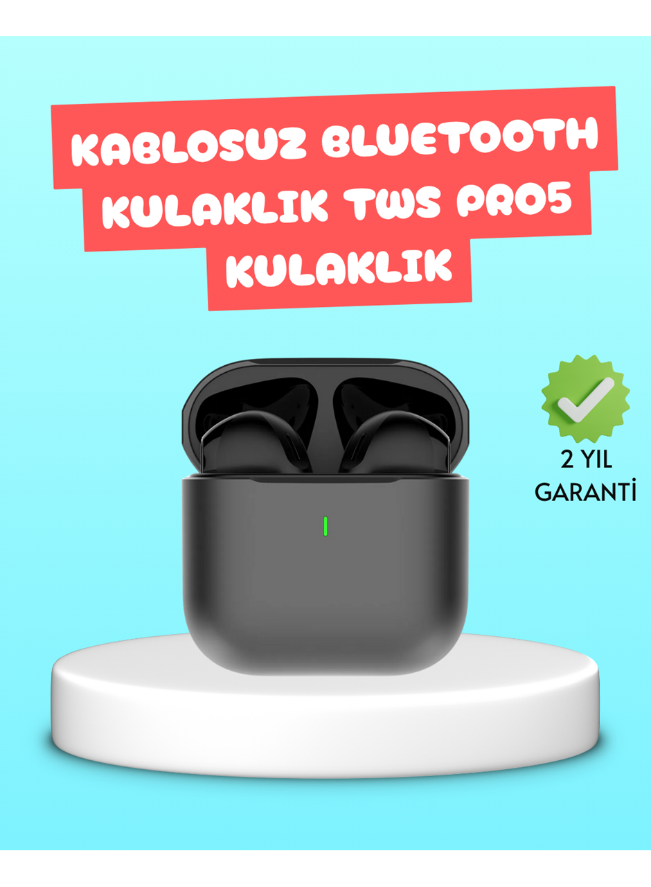 TWS Pro 5 Bluetooth Kulaklık – Kablosuz ve Şarj Kutulu Tasarım