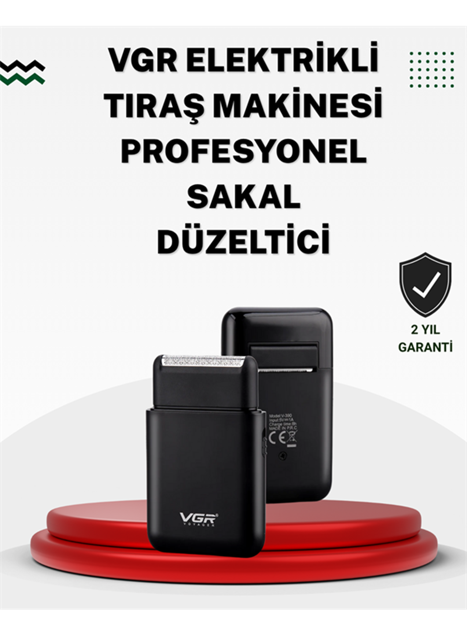 Pistonlu ve Örgülü Ağ Başlıklı Kart Tipi Traş Makinesi – Hafif, Güvenli, USB Şarjlı