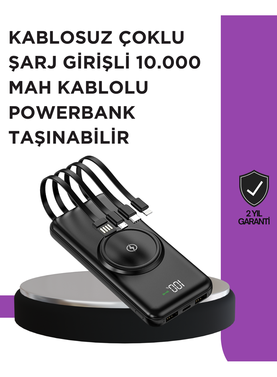 Çoklu Cihaz Uyumu ile Kablolu ve Kablosuz Şarj – Pratik Powerbank