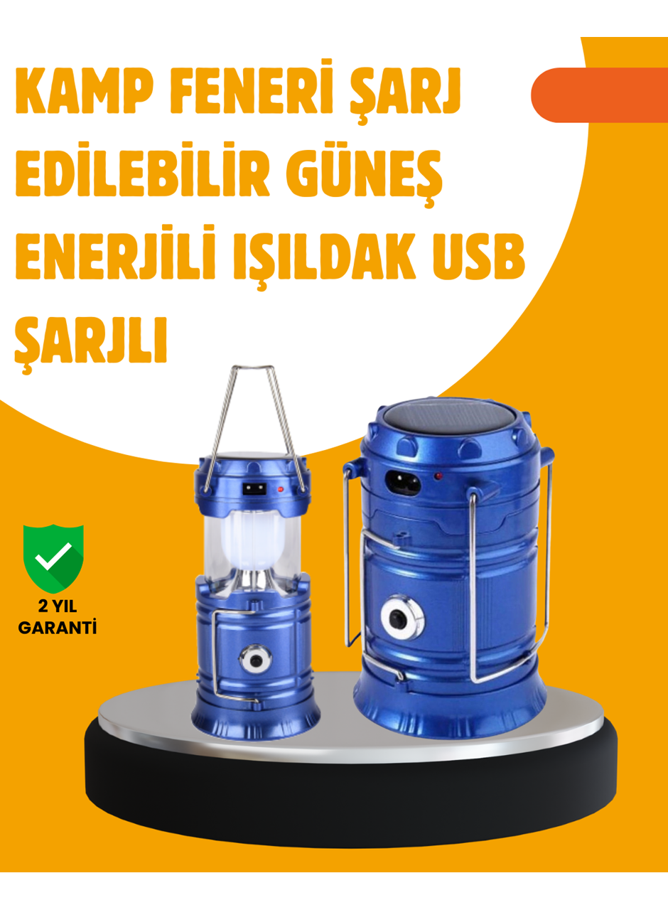 USB Şarjlı Çok Fonksiyonlu Kamp Feneri – Taşınabilir ve Dayanıklı