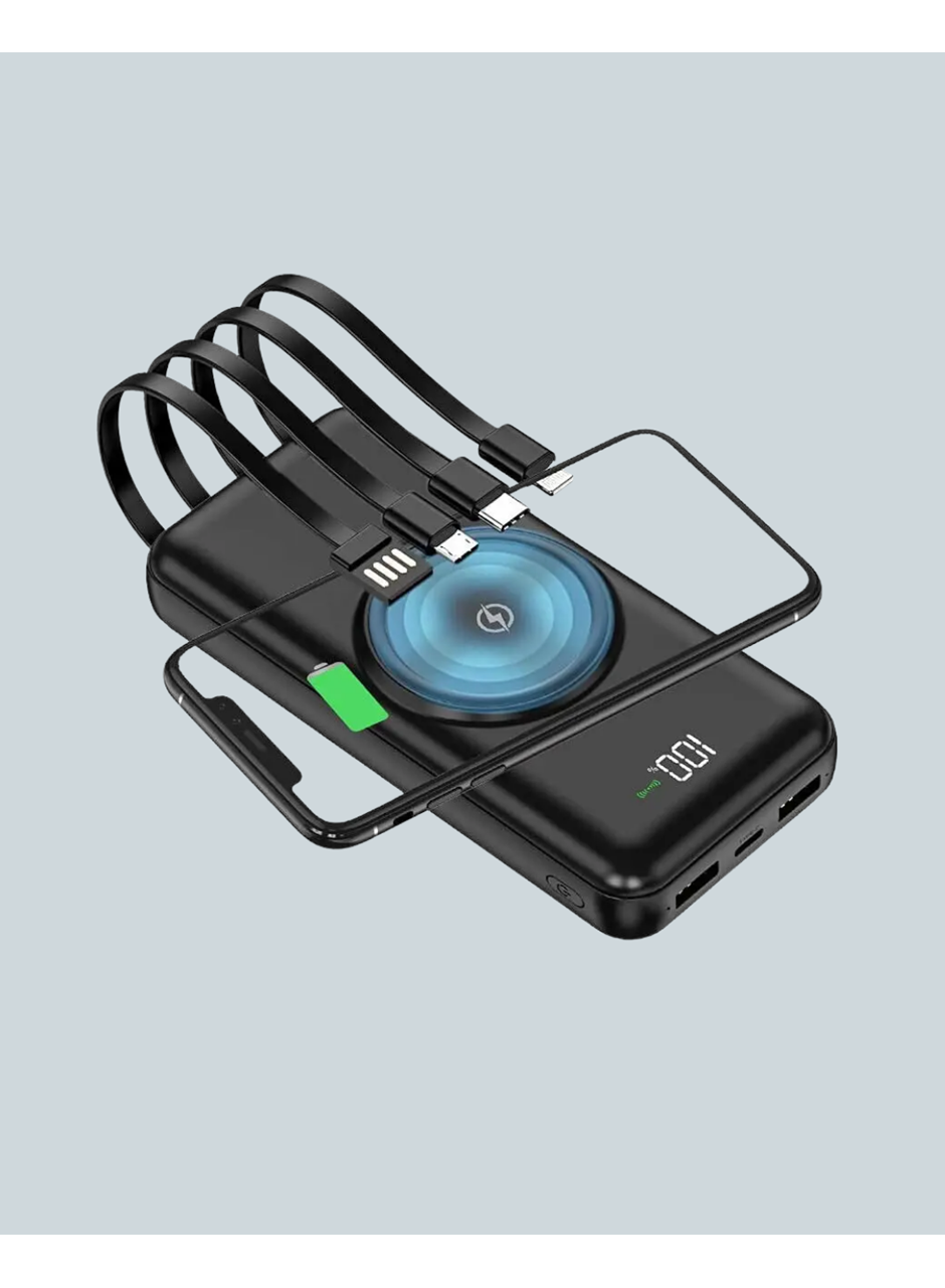 Çoklu Cihaz Uyumu ile Kablolu ve Kablosuz Şarj – Pratik Powerbank