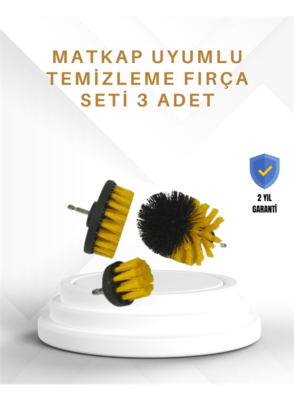 Yüksek Devirde Etkili Temizlik Sağlayan Matkap Ucu Fırça Seti