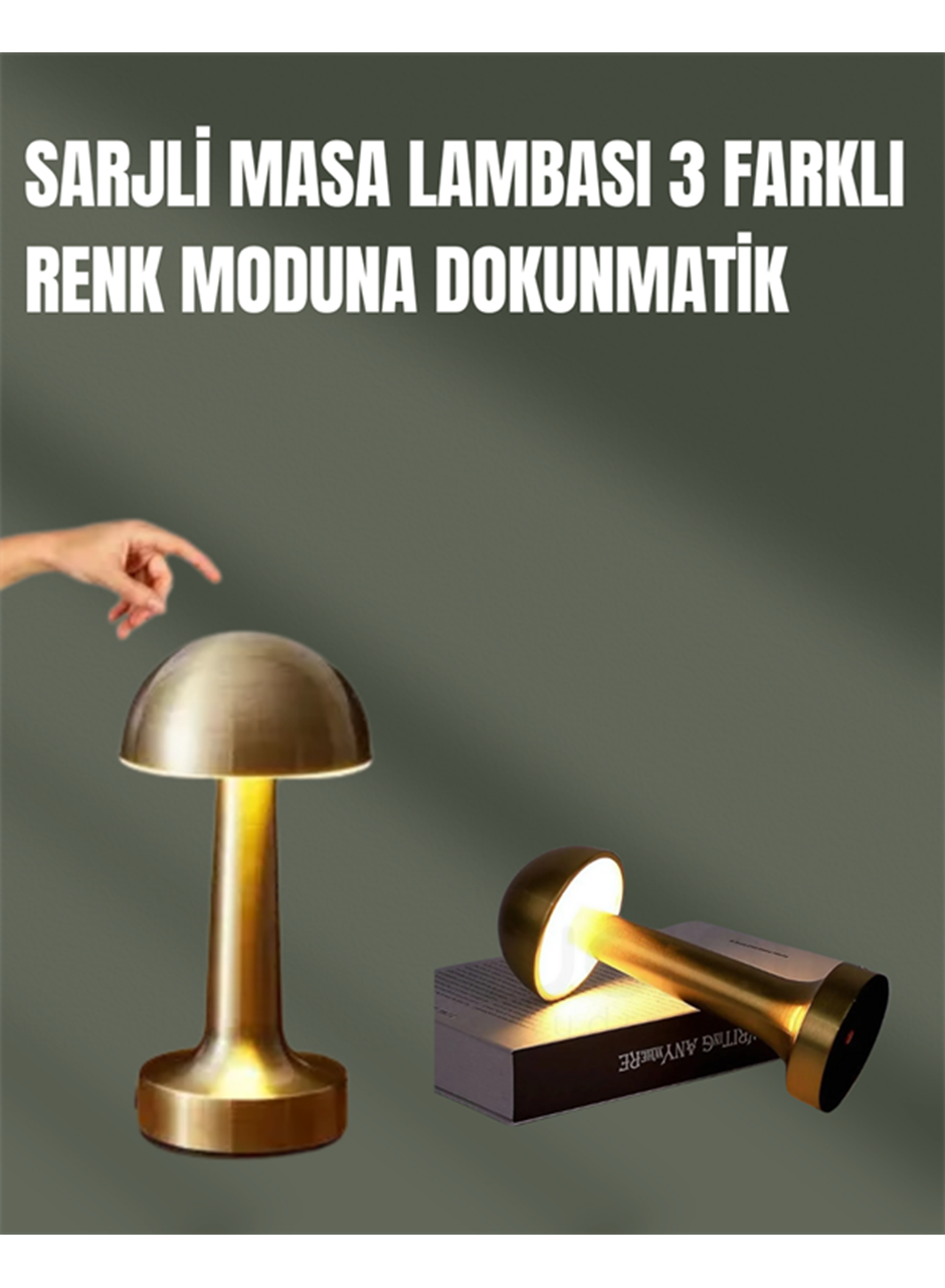 %100 Kademeli Ayarlanabilir Işık – USB Şarjlı Masa Lambası