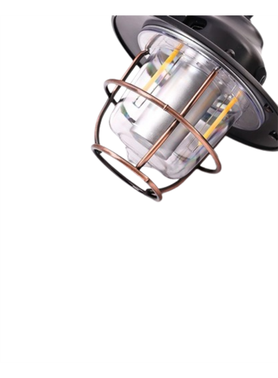 4 Fonksiyonlu Dekoratif Kamp Lambası – Tungsten Ampul, USB Çıkışlı