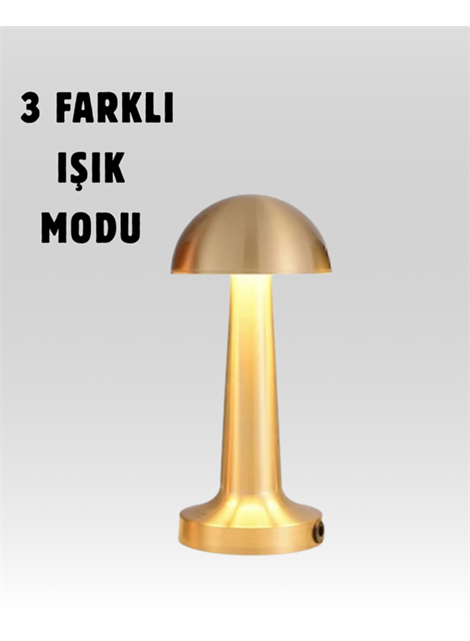 USB Şarjlı Dokunmatik LED Masa Lambası – 3 Renk Modu & Dimmer