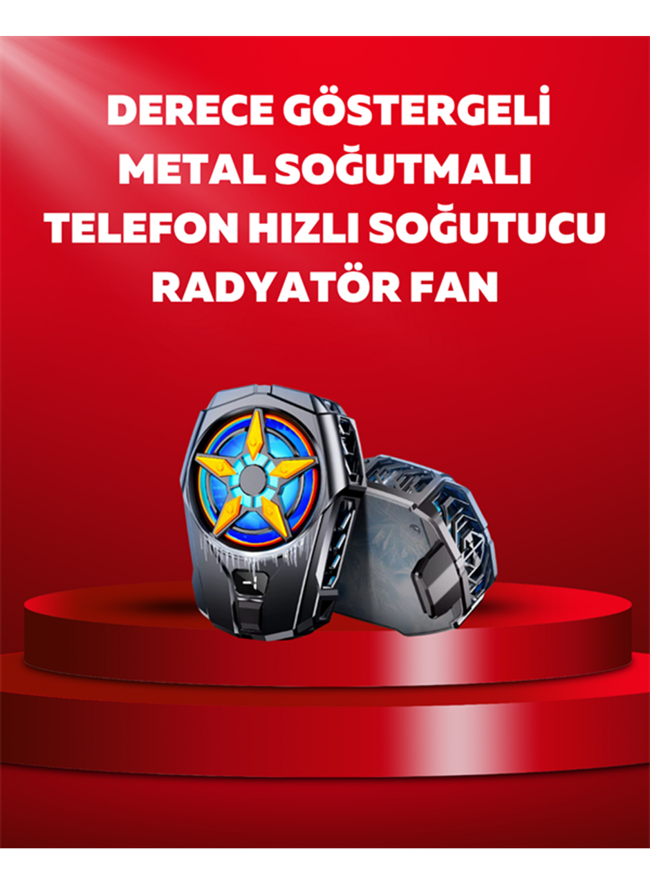 Mobil Cihaz Soğutma Radyatörü – Metal+ABS, Type-C Kablolu