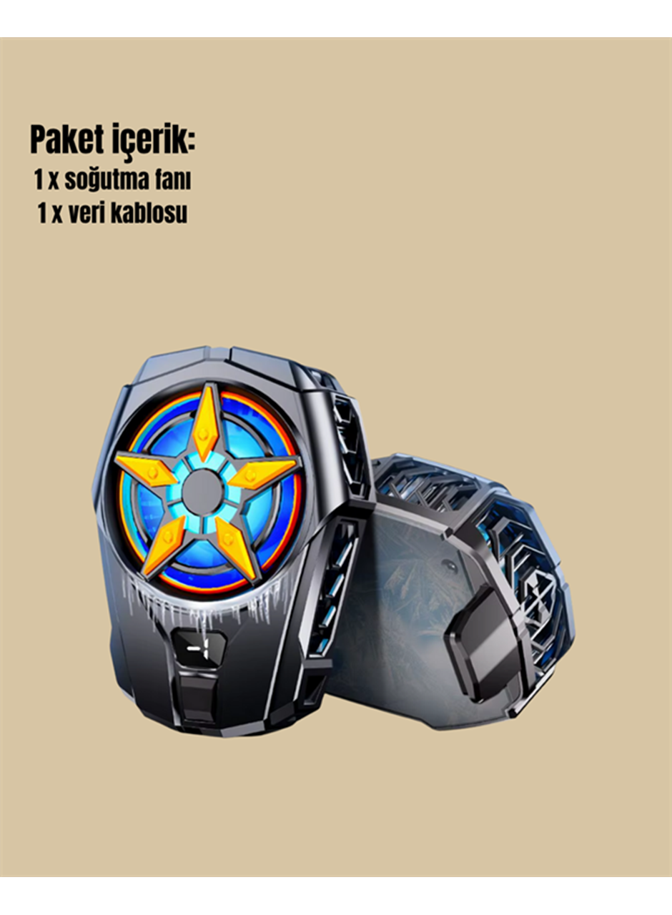 Mobil Cihaz Soğutma Radyatörü – Metal+ABS, Type-C Kablolu