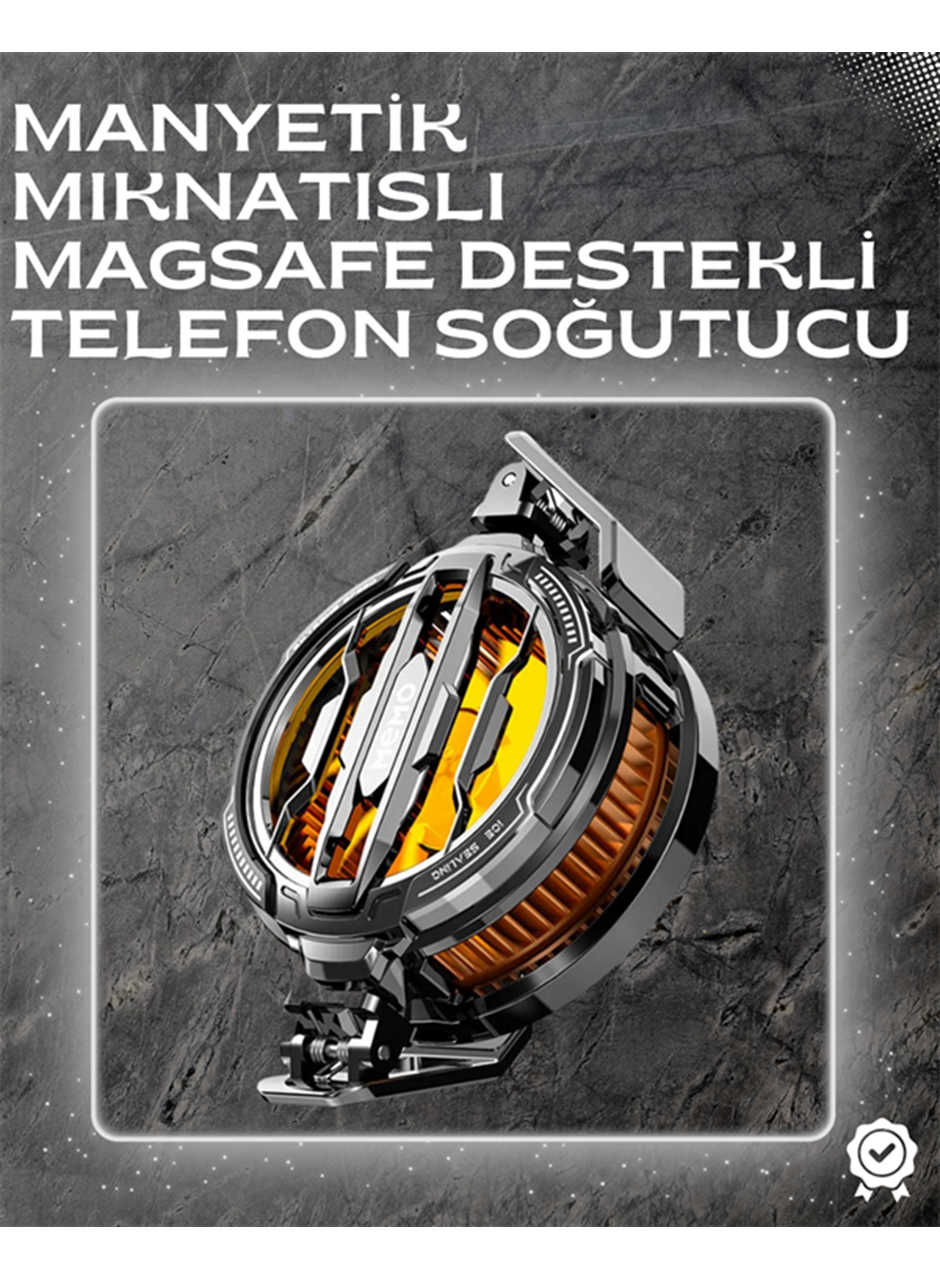 LED Işıklı Telefon Soğutucu | Ultra Sessiz Fan | Mıknatıslı ve Aparatlı Bağlantı