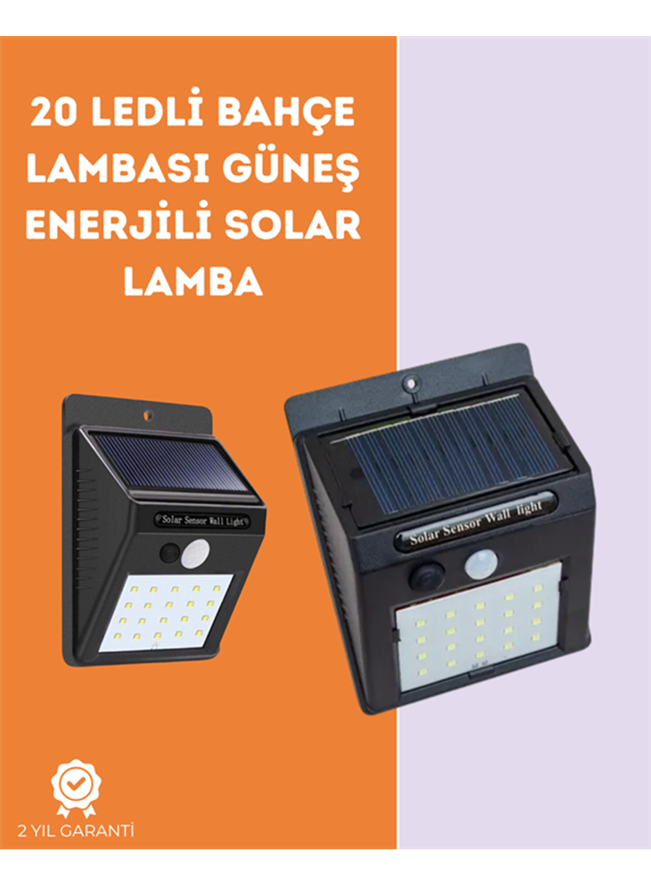 Kablosuz Solar LED Lamba | Bahçe, Veranda, Merdiven Işığı, Otomatik Aç-Kapa Sensörlü