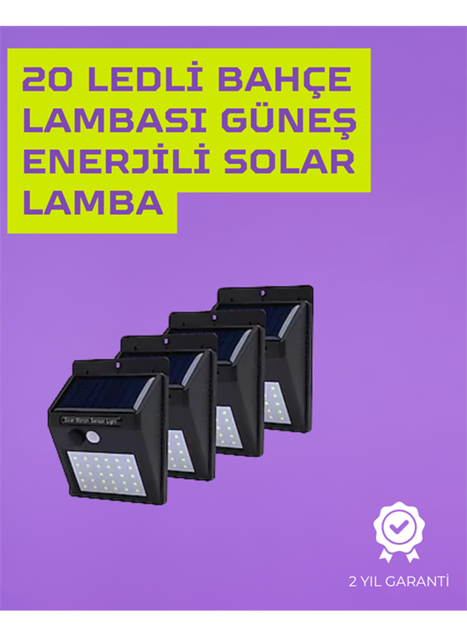 Güneş Enerjili Akıllı Duvar Lambası | PIR Sensörlü, Otomatik Aydınlatma, Dış Mekan İçin