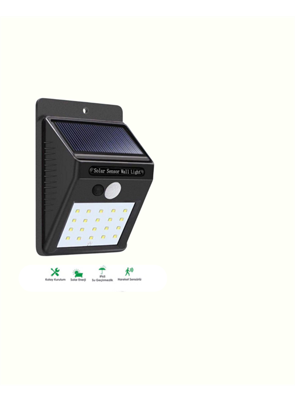 Solar Enerjili 20 LED Duvar Lambası | Hareket Sensörlü, Su Geçirmez, Kablo Gerektirmez