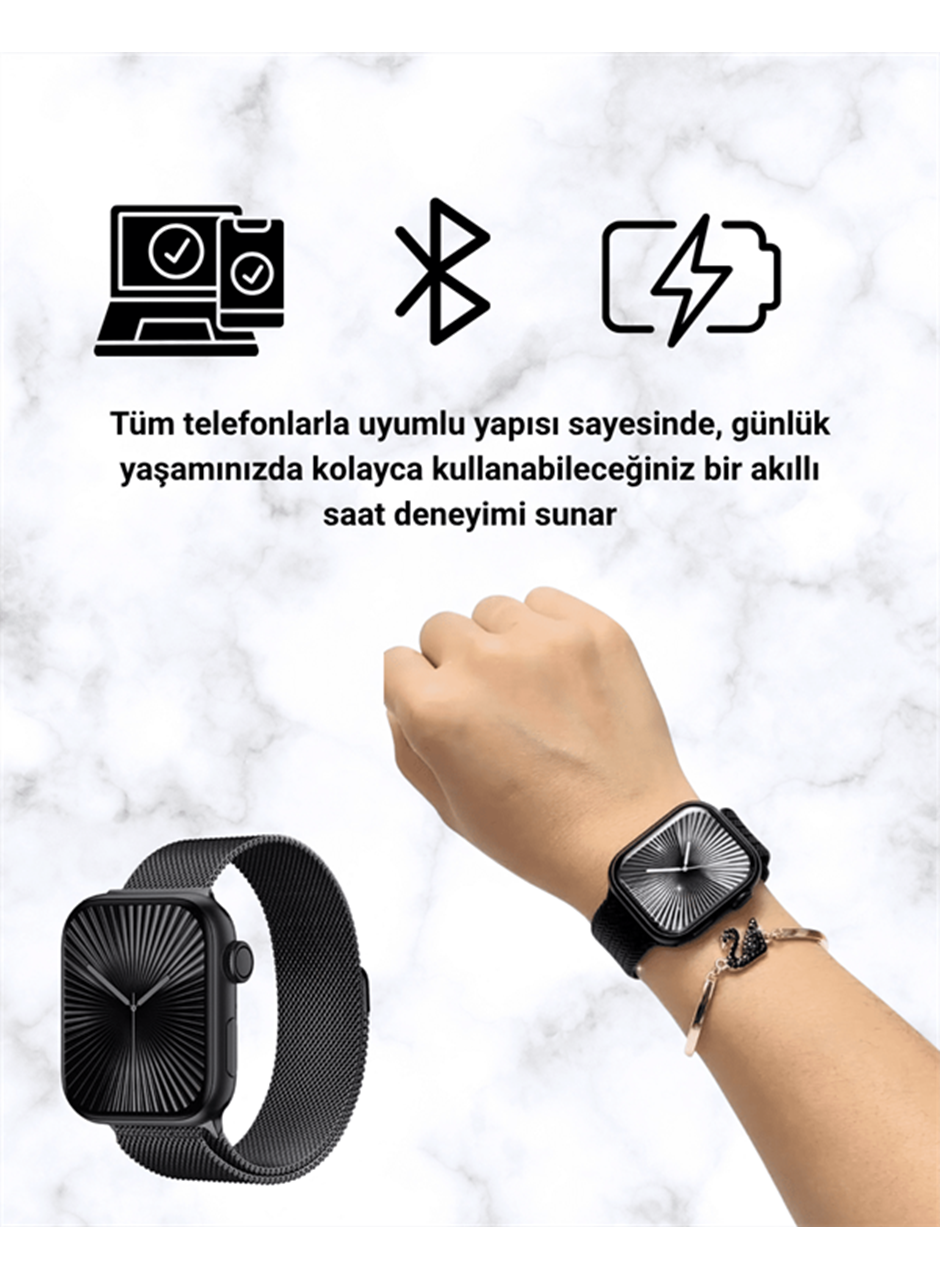 SQ-16 Mini Series 10 Akıllı Saat – 3 Kordon + Hediye Bileklik