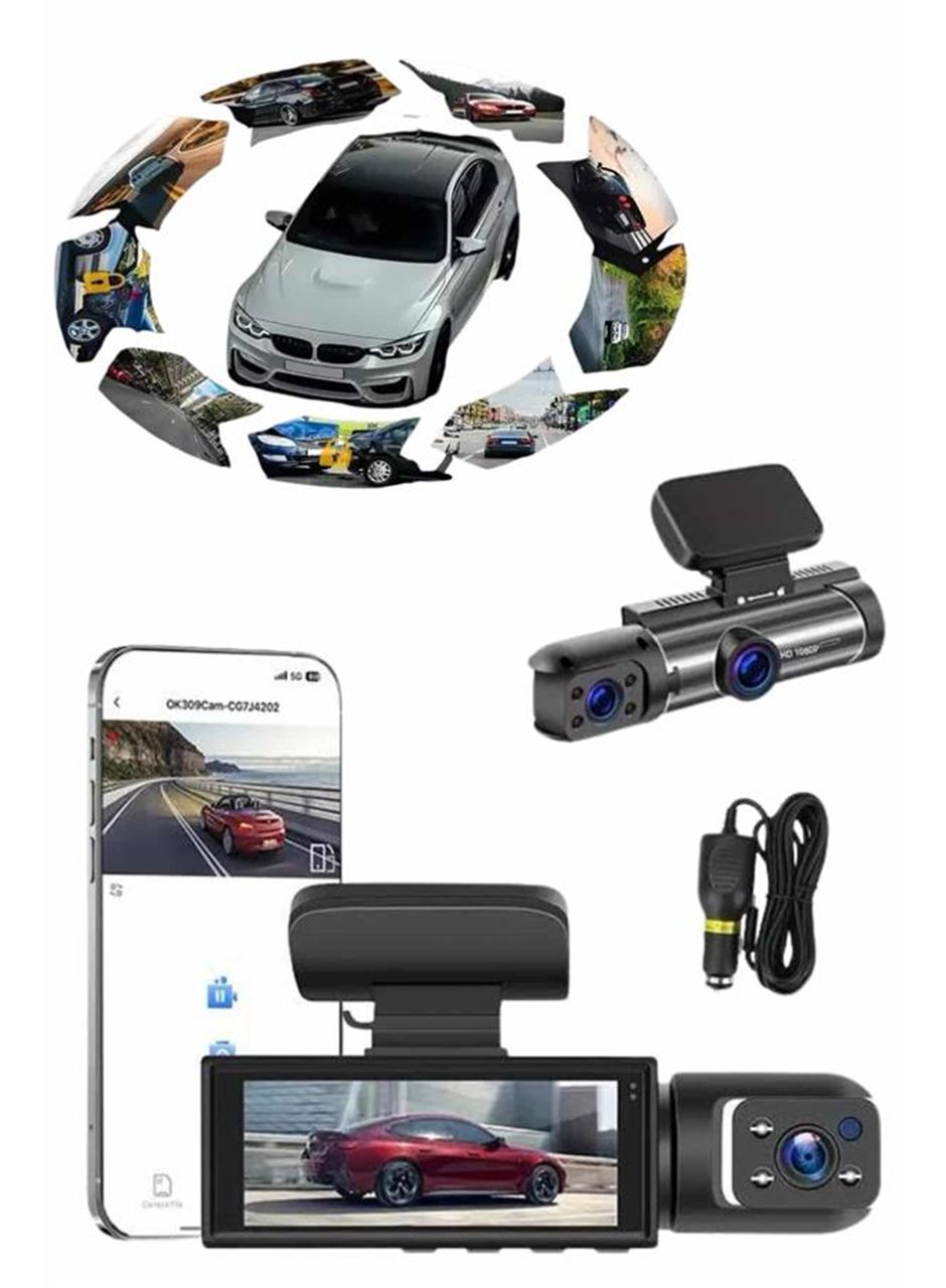 Video ve Fotoğraf Kaydedici Sürüş Kamerası Ön ve Arka Çift Kameralı