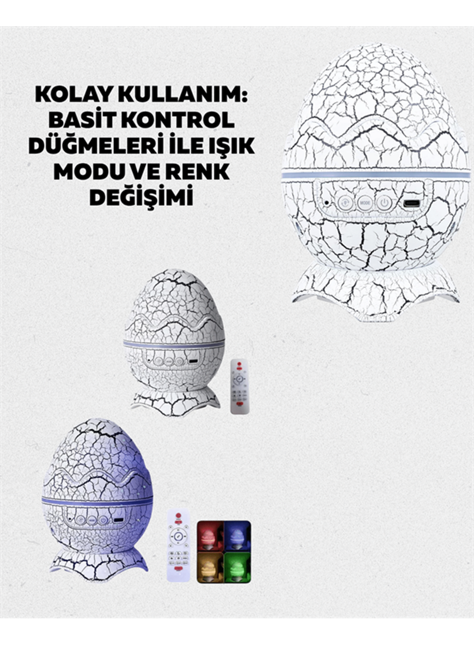 Uzaktan Kumandalı, USB Girişli, Döner Projektör Lamba