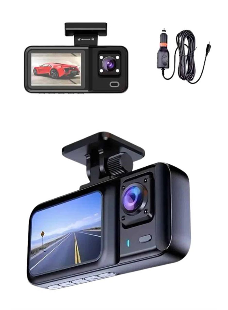 1080p Sürüş Kaydedici 2 İnç Araç Araba Ön İç Arka DVR IPS Ekran