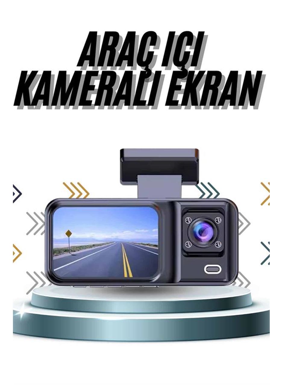 DVR Araç İçi Kamera Ön ve İç Kamera 2 İnç Ekranlı Çift Kamera