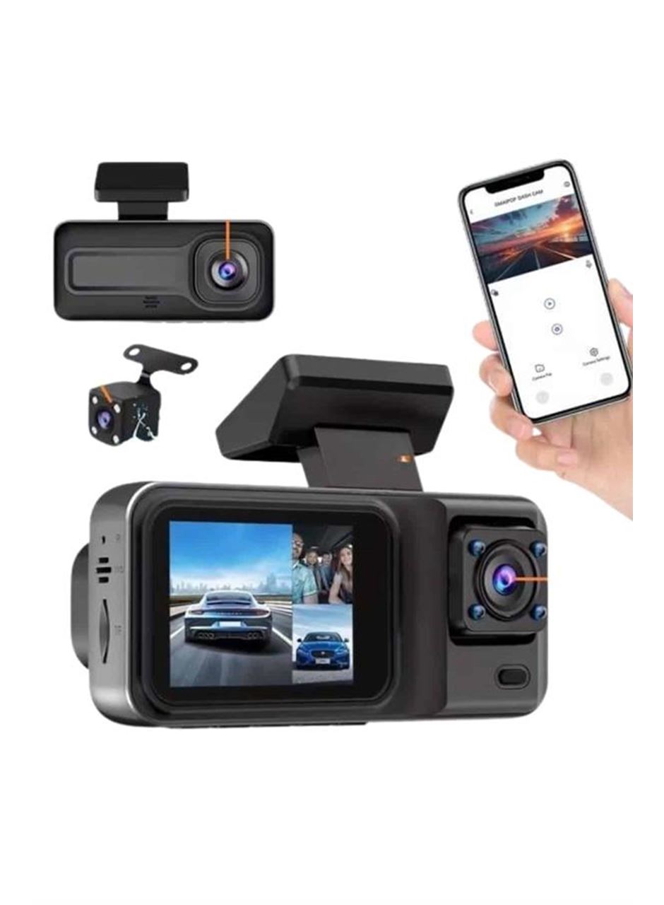 DVR Araç İçi Kamera Ön ve İç Kamera 2 İnç Ekranlı Çift Kamera