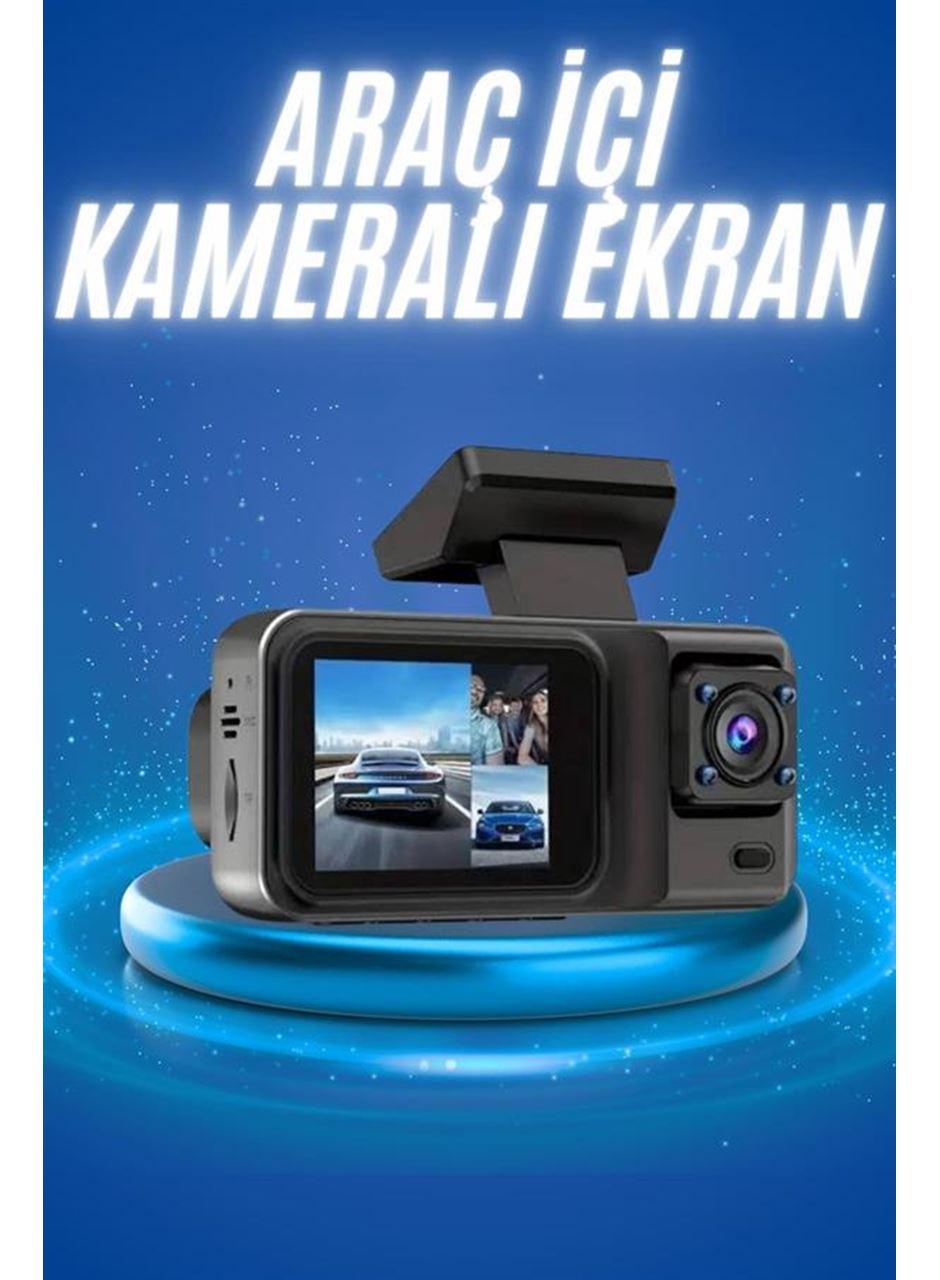 Ekranlı Sürüş Kaydedici DVR Ön ve Arka Kameralı Full HD Çözünürlüklü