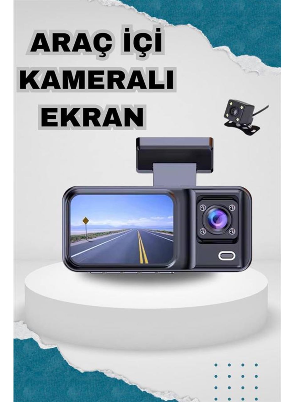 Ön ve Arka Kameralı 2 İnç 1080P Full HD DVR Araç İçi Ekran