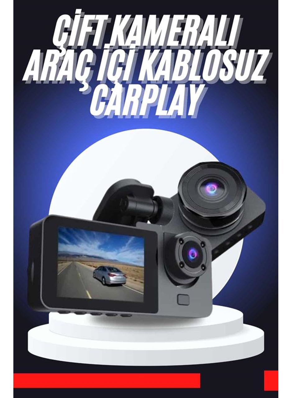 CarPlay Fotoğraf ve Video Kaydedici Araç İçi Kamera Ekranlı