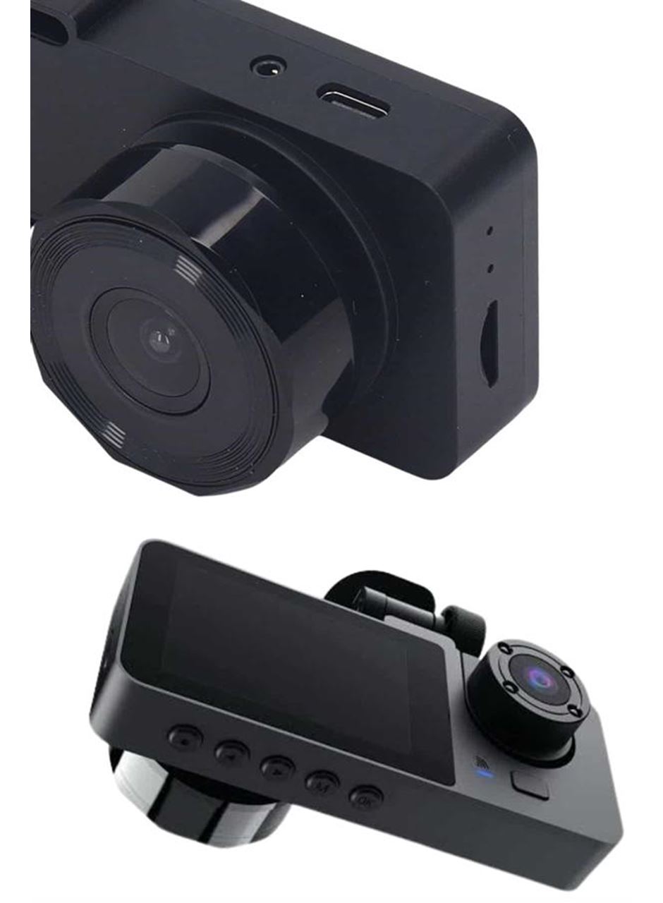 Araç İçi Dikiz Kamerası Sürüş Kaydedici 3 Lensli DVR Kamera