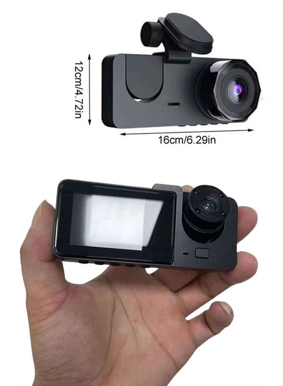 Araç İçi Dikiz Kamerası Sürüş Kaydedici 3 Lensli DVR Kamera
