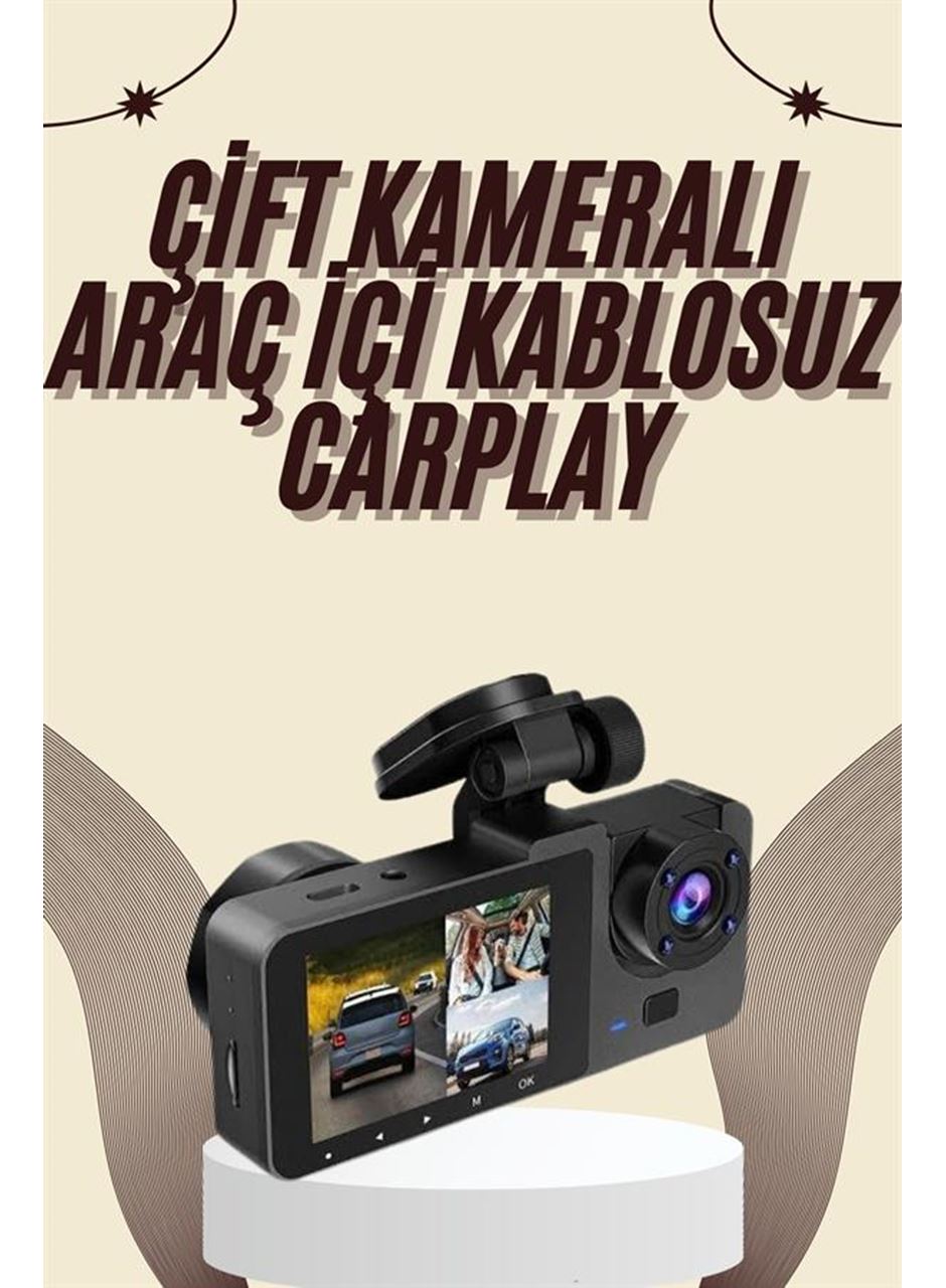Gece Görüşlü DVR 3 Lensli Araç İçi Sürüş Kamerası Video Kaydedici
