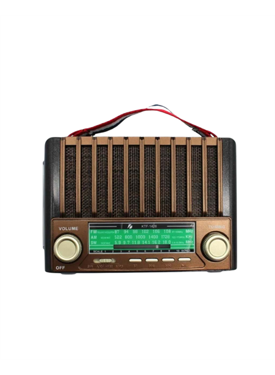 KTF-1428 Solar Enerjiyle Şarj Olabilen Bluetooth Nostalji Hoparlör – Taşınabilir, Güçlü Ses, MP3 Okuyucu