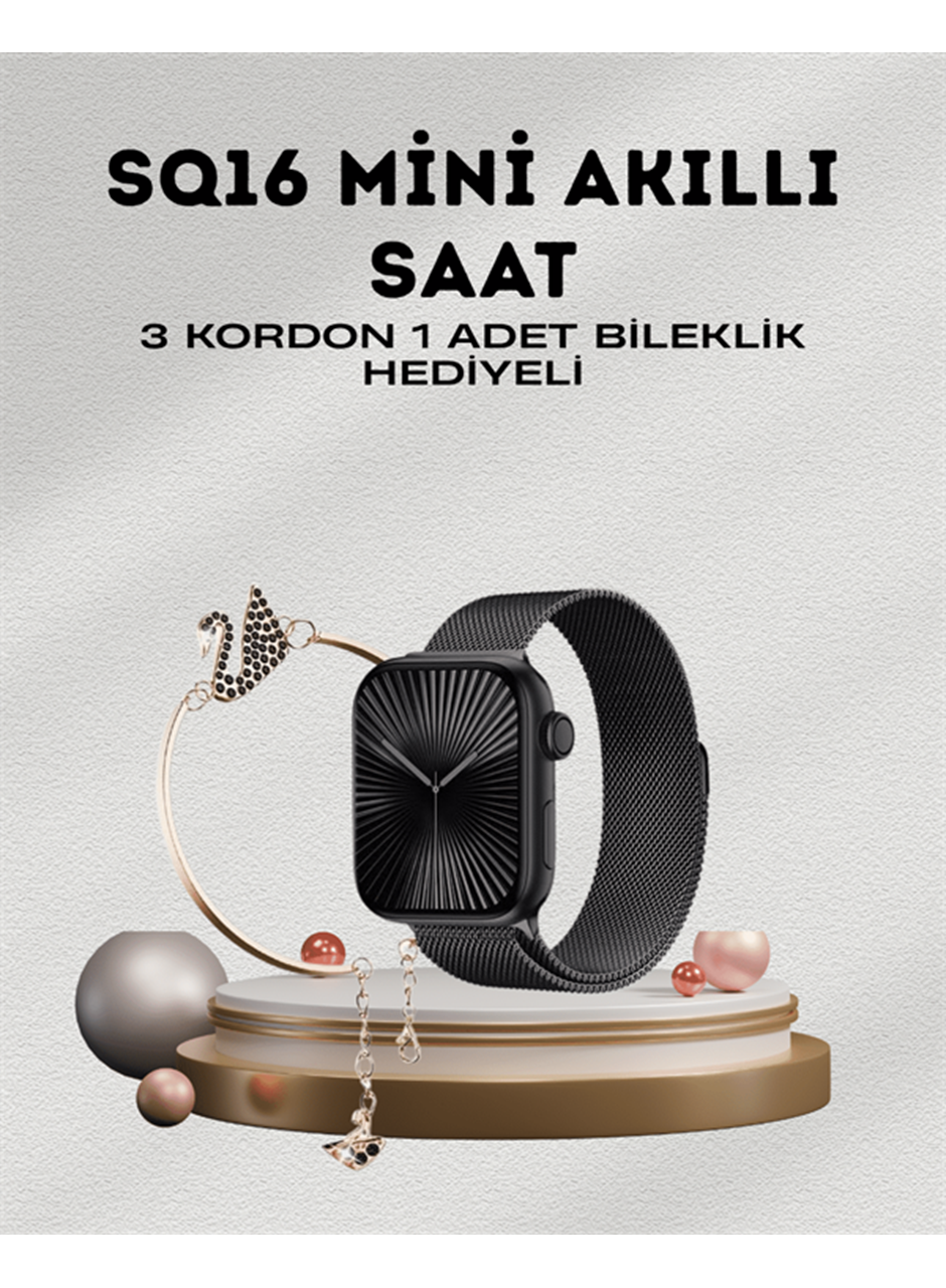 SQ-16 Mini Series 10 – Dokunmatik Akıllı Saat | Kalp Ritmi, SpO2, Uyku Takibi