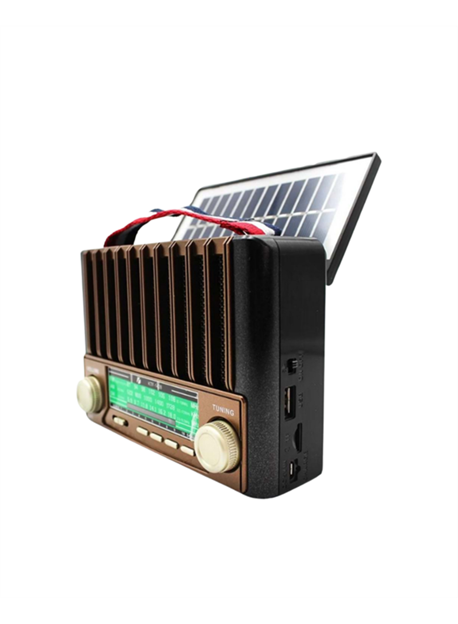 KTF-1428 Solar Panel Destekli Şarjlı Bluetooth Hoparlör – FM/AM/SW Radyo, AUX ve TF Kart Girişli