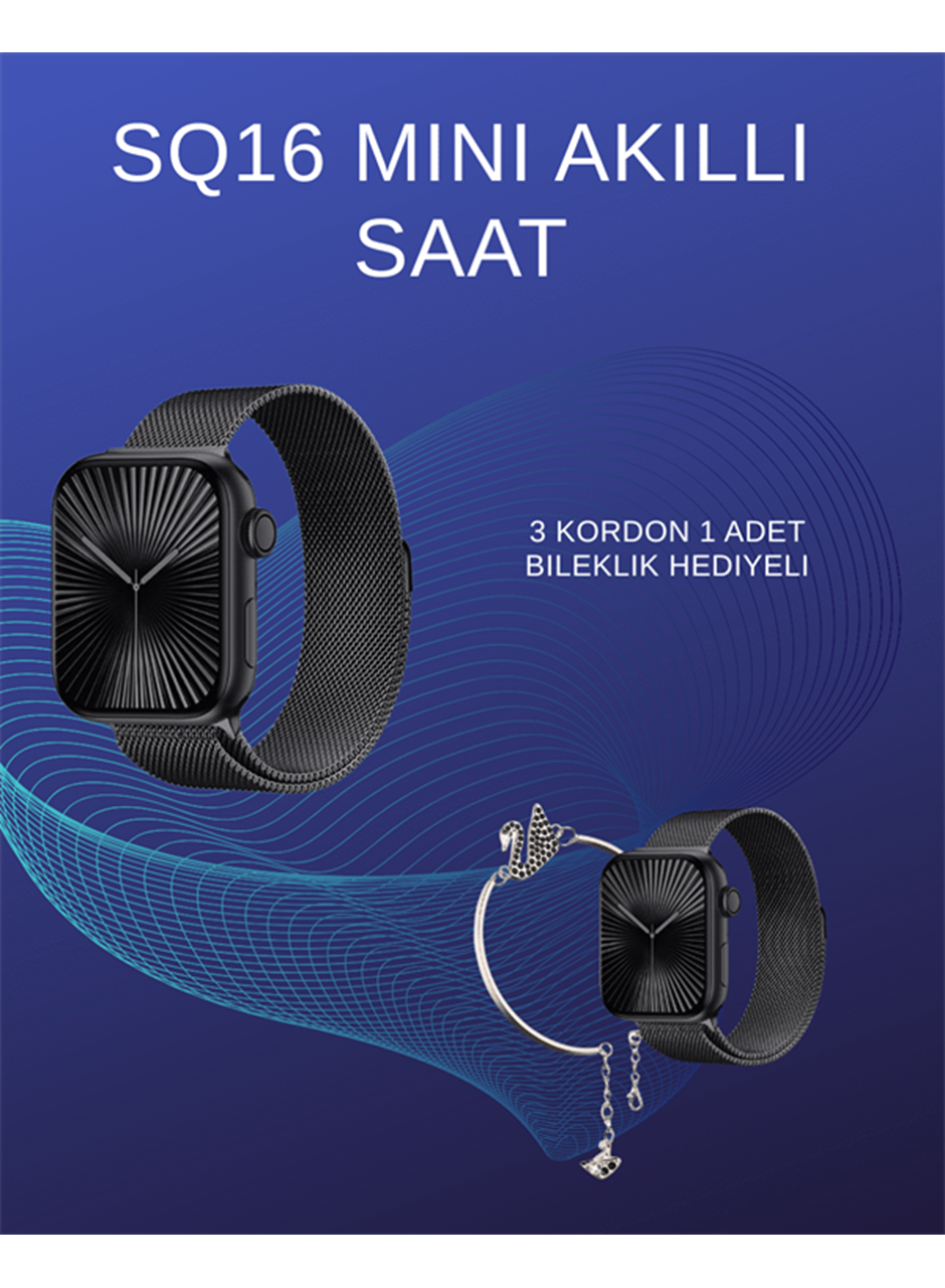 SQ-16 Mini Series 10 Akıllı Saat | Spor Modları, Bildirim ve Müzik Kontrolü