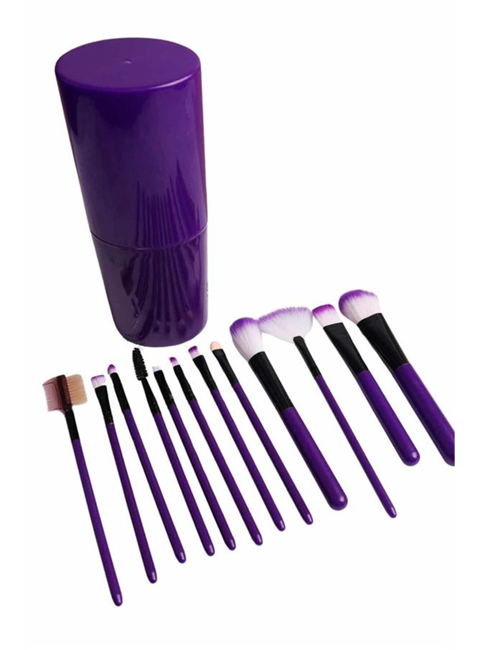 12 Parça Makyaj Fırça Seti Profesyonel Fondöten Allık Far Kontür Fırçası