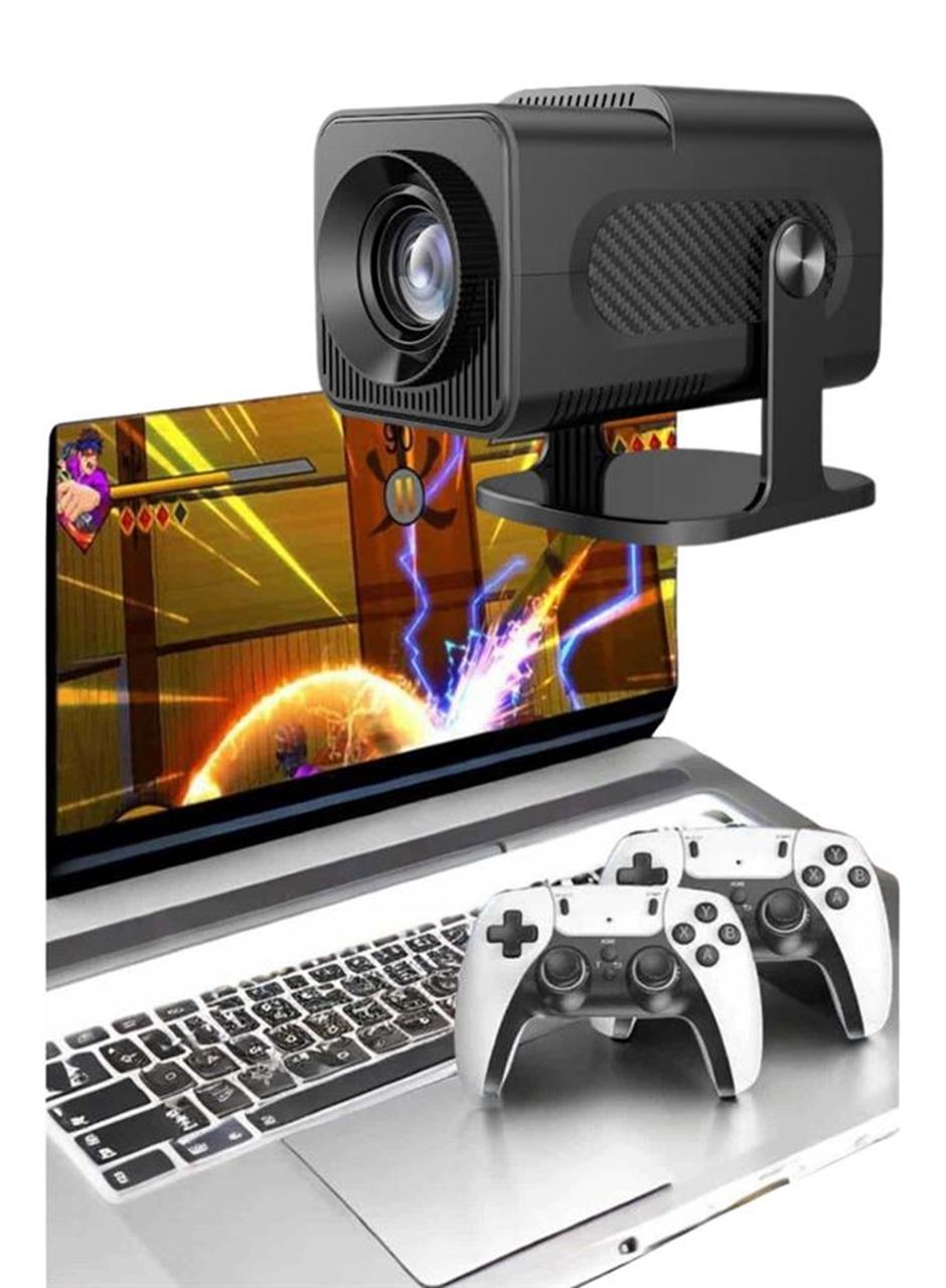 Çift Kollu Game Box Projeksiyon Cihazı Kumandalı Android Tv Dahili Hoparlör